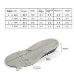 Semelles sport respirantes en PU pour augmentation de la taille de 2,5 cm, Taille : S (2,5 cm)