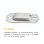2 PCS Loquet de porte de sécurité en acier inoxydable à angle droit de 90 degrés, insert d'angle de loquet de porte