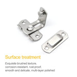 2 PCS Loquet de porte de sécurité en acier inoxydable à angle droit de 90 degrés, insert d'angle de loquet de porte