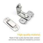 2 PCS Loquet de porte de sécurité en acier inoxydable à angle droit de 90 degrés, insert d'angle de loquet de porte