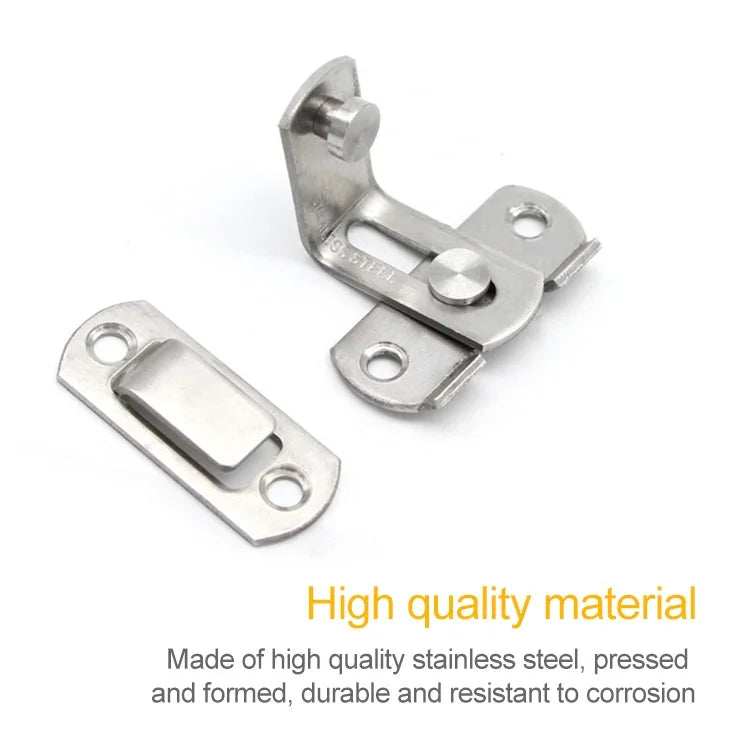 2 PCS Loquet de porte de sécurité en acier inoxydable à angle droit de 90 degrés, insert d'angle de loquet de porte