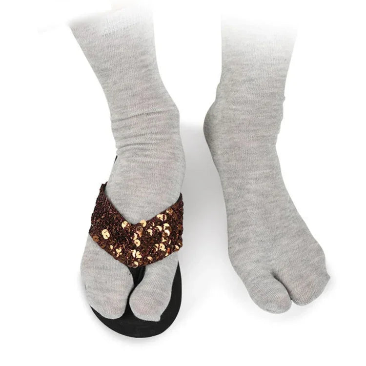 1 paire de chaussettes Geta Correction d'oignon Deux chaussettes à doigts pour hommes/femmes, livraison couleur aléatoire