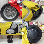 Horloge de bureau créative artistique en forme de moto pour décoration d'étagère domestique
