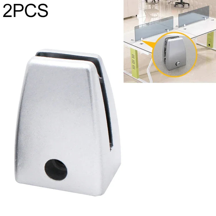 2 PCS Pinces d'écran en alliage d'aluminium spatial pour bureau, pare-écran
