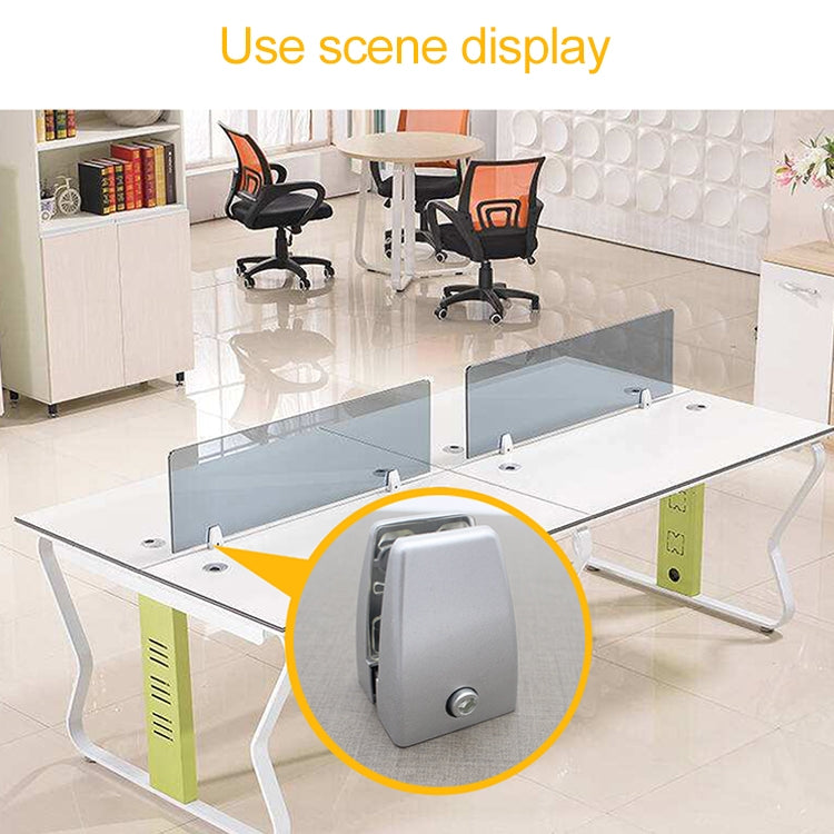 2 PCS Pinces d'écran en alliage d'aluminium spatial pour bureau, pare-écran