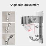 Support de pomme de douche en aluminium spatial, sans trace, réglable, support de douche, support de douche