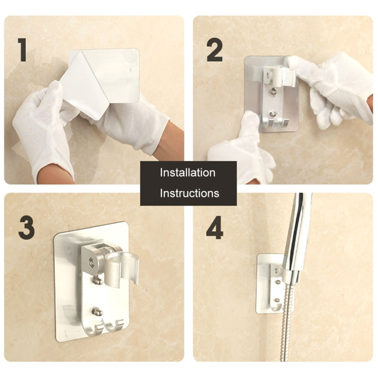 Support de pomme de douche en aluminium spatial, sans trace, réglable, support de douche, support de douche