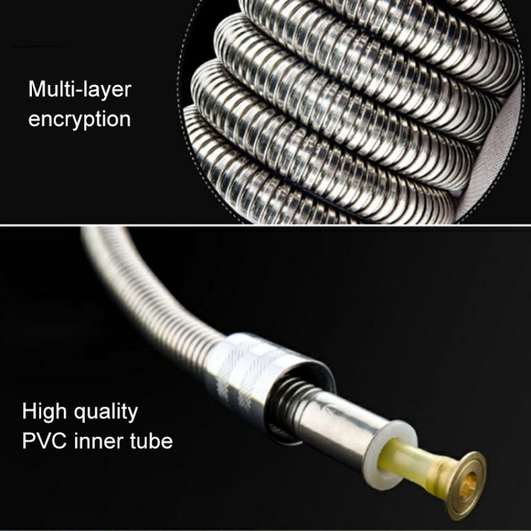 Tuyau de douche flexible en acier inoxydable de 1,5 m avec interface à noyau de cuivre, anti-éclatement, pour salle de bain, 1,5 m (interface à noyau de cuivre)