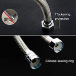 Tuyau de douche flexible en acier inoxydable de 1,5 m avec interface à noyau de cuivre, anti-éclatement, pour salle de bain, 1,5 m (interface à noyau de cuivre)