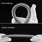 Tuyau de douche flexible en acier inoxydable de 1,5 m avec interface à noyau de cuivre, anti-éclatement, pour salle de bain, 1,5 m (interface à noyau de cuivre)