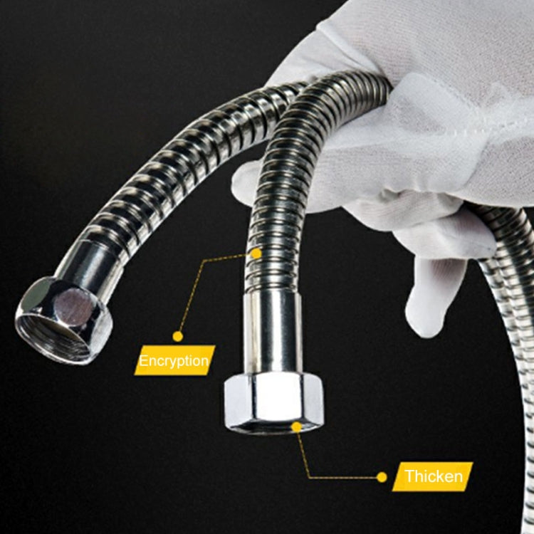 Tuyau de douche flexible en acier inoxydable de 1,5 m avec interface à noyau de cuivre, anti-éclatement, pour salle de bain, 1,5 m (interface à noyau de cuivre)