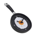 Horloge Murale Décorative Créative en Forme de Poêle à Œuf sur le Plat pour Salon
