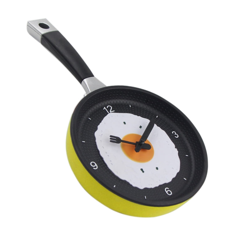 Horloge Murale Décorative Créative en Forme de Poêle à Œuf sur le Plat pour Salon