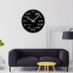Horloge murale créative décorative de salon en acrylique avec formule mathématique