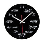 Horloge murale créative décorative de salon en acrylique avec formule mathématique