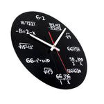 Horloge murale créative décorative de salon en acrylique avec formule mathématique
