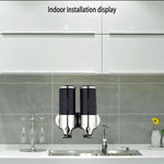 Triple Hotel Shower Manual Dispenser Wall Mounted Washing Liquid Shampoo Soap Bottle, Capacity: 1200ml, 1200ml/Transparent, 1200ml/White, 1200ml/Black, 1200ml/Gold, 1200ml/Red, 1200ml/Silver