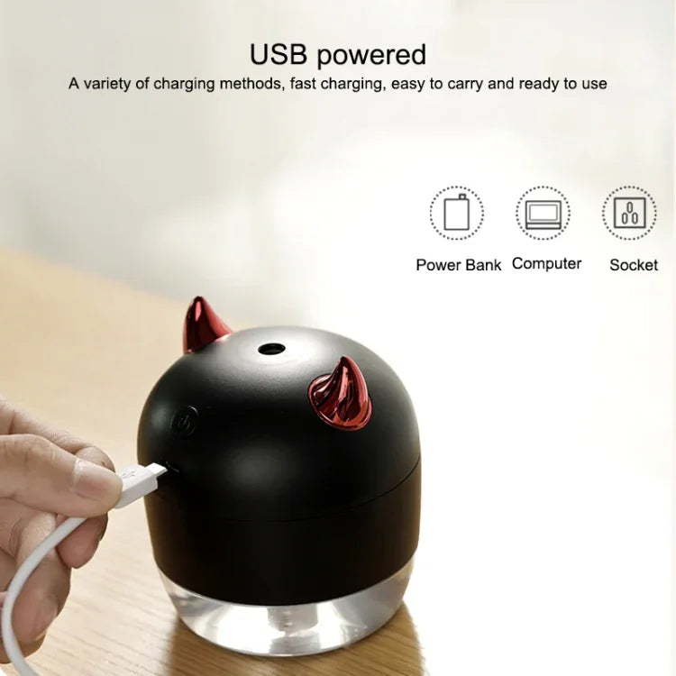 Humidificateur atomiseur WT-H21 avec lumières nocturnes colorées, capacité du réservoir d'eau : 200mL
