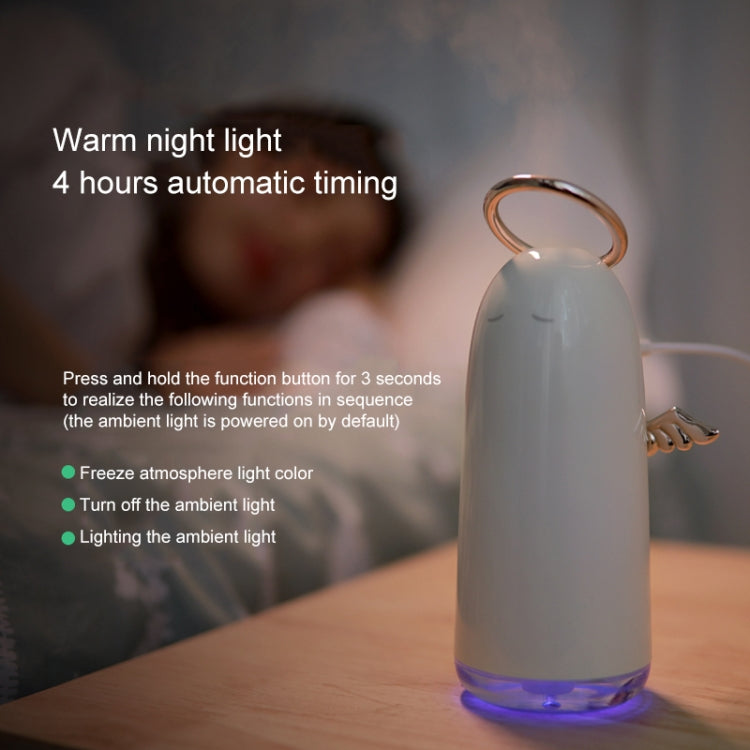 Humidificateur atomiseur mini ange TSHM0 avec lumières nocturnes colorées, Capacité du réservoir d'eau : 230mL