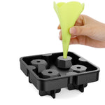Nouvelle machine à glaçons en silicone à 4 cavités en forme de diamant 3D, pour bar, fête, bacs à glaçons, moule à chocolat, ustensile de cuisine, forme de diamant