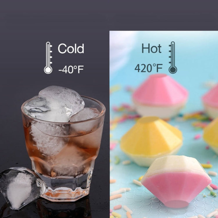 Nouvelle machine à glaçons en silicone à 4 cavités en forme de diamant 3D, pour bar, fête, bacs à glaçons, moule à chocolat, ustensile de cuisine, forme de diamant