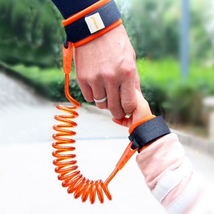 Harnais de sécurité pour enfants laisse anti-perte lien de poignet corde de traction bracelet anti-perte, longueur : 2m, 2m orange, 2m bleu