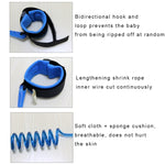 Harnais de sécurité pour enfants laisse anti-perte lien de poignet corde de traction bracelet anti-perte, longueur : 2m, 2m orange, 2m bleu
