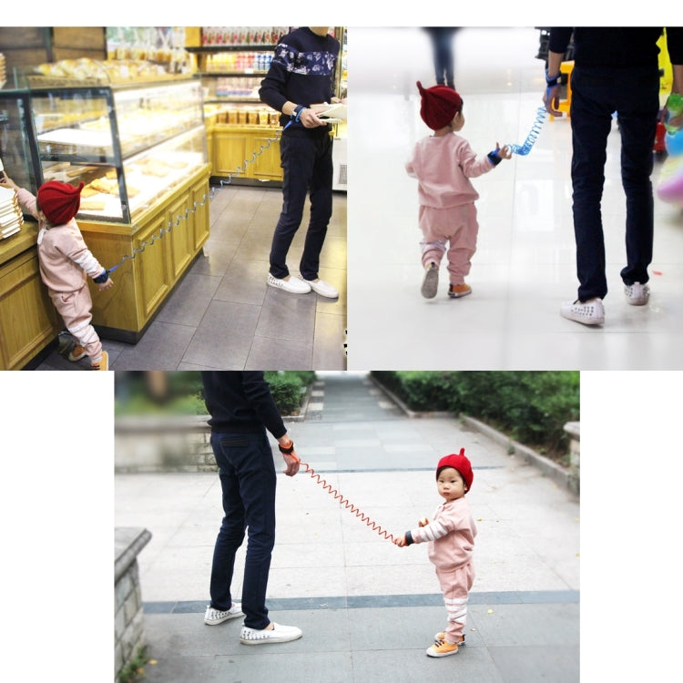 Harnais de sécurité pour enfants laisse anti-perte lien de poignet corde de traction bracelet anti-perte, longueur : 2m, 2m orange, 2m bleu