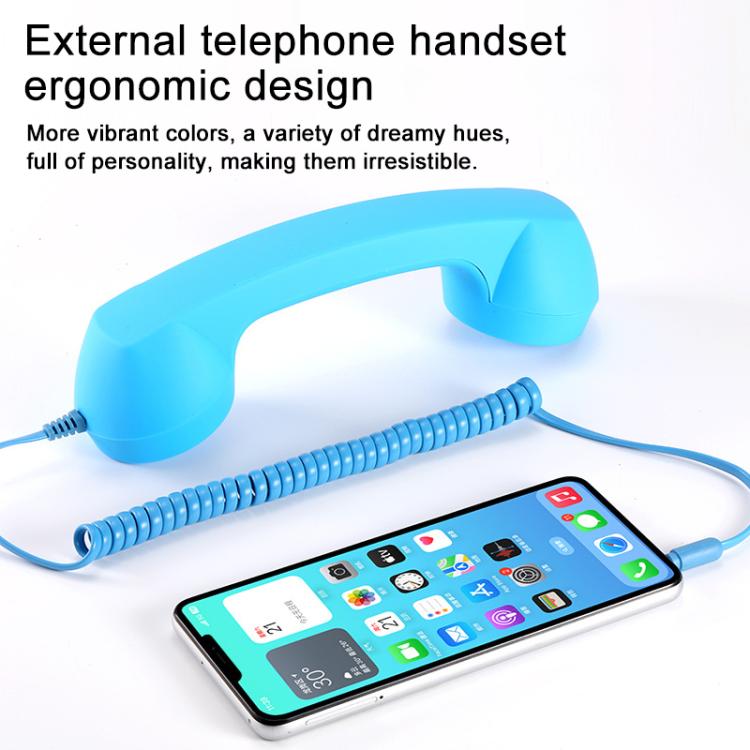 Combiné téléphonique rétro anti-radiations pour téléphone portable avec prise jack 3,5 mm, 3,5 mm