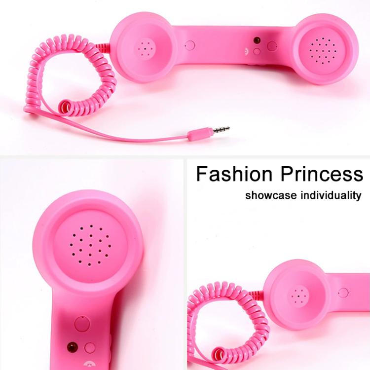 Combiné téléphonique rétro anti-radiations pour téléphone portable avec prise jack 3,5 mm, 3,5 mm