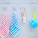 10 crochets adhésifs sans couture en PVC et acier inoxydable, forme prune épaisse, étanches, transparents, résistants, à fixer au mur de cuisine, épais
