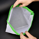 Lot de 10 sacs de rangement réutilisables en filet à double couture pour fruits et sandwichs, taille : 30 cm x 43 cm, livraison de couleur aléatoire, taille : 30 cm x 43 cm