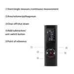 Télémètre laser mini JQ-60 60 m rechargeable, télémètre laser numérique portable, 60 m