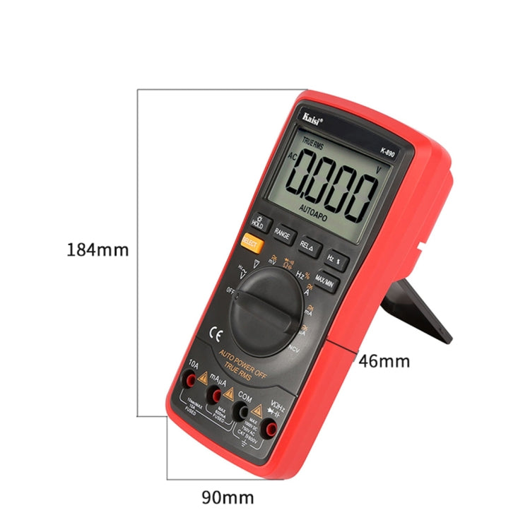 Kaisi K-890 multimètre numérique LCD professionnel testeur électrique portable