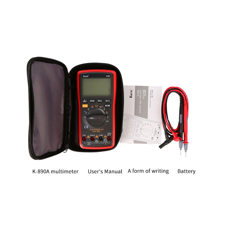 Kaisi K-890 multimètre numérique LCD professionnel testeur électrique portable
