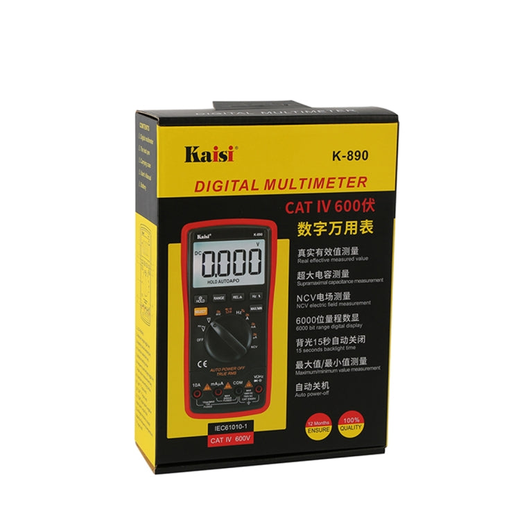 Kaisi K-890 multimètre numérique LCD professionnel testeur électrique portable