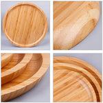 Plateau à thé rond simple et créatif en bambou pour la maison, petite table à thé, diamètre : 30 cm, diamètre : 30 cm