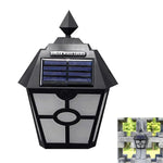Applique murale LED solaire hexagonale, contrôle par capteur de lumière, éclairage paysager extérieur
