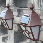 Applique murale LED solaire hexagonale, contrôle par capteur de lumière, éclairage paysager extérieur
