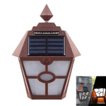 Applique murale LED solaire hexagonale, contrôle par capteur de lumière, éclairage paysager extérieur