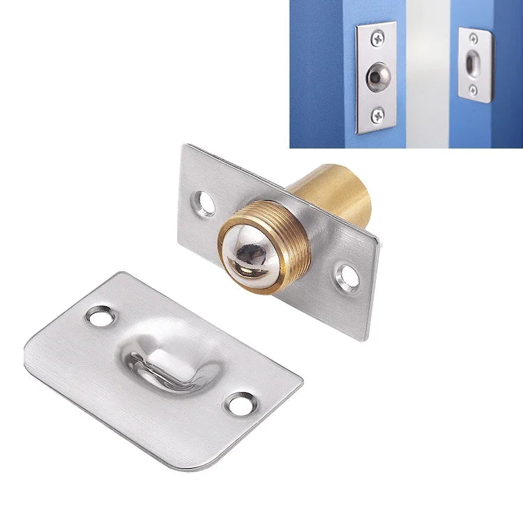 1 paire de perles invisibles pour porte à ressort en acier inoxydable 107, verrou spécial pour perles de porte, panneau cuivre + acier inoxydable 107