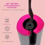 Fer à friser automatique portable mini sans fil à chargement USB multifonction avec écran LCD