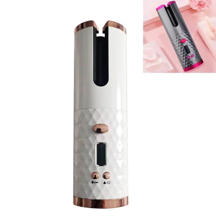 Fer à friser automatique portable mini sans fil à chargement USB multifonction avec écran LCD