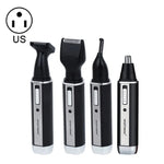 SPORTSMAN Tondeuse électrique rechargeable quatre-en-un pour les oreilles et le nez, rasoir électrique pour barbe, visage et sourcils pour hommes, prise US (noir, 110 V), prise US