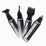 SPORTSMAN Tondeuse électrique rechargeable quatre-en-un pour les oreilles et le nez, rasoir électrique pour barbe, visage et sourcils pour hommes, prise US (noir, 110 V), prise US