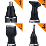 SPORTSMAN Tondeuse électrique rechargeable quatre-en-un pour les oreilles et le nez, rasoir électrique pour barbe, visage et sourcils pour hommes, prise US (noir, 110 V), prise US