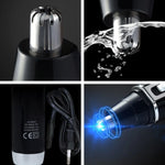 SPORTSMAN Tondeuse électrique rechargeable quatre-en-un pour les oreilles et le nez, rasoir électrique pour barbe, visage et sourcils pour hommes, prise US (noir, 110 V), prise US