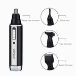 SPORTSMAN Tondeuse électrique rechargeable quatre-en-un pour les oreilles et le nez, rasoir électrique pour barbe, visage et sourcils pour hommes, prise US (noir, 110 V), prise US