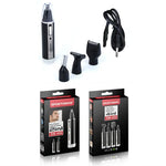 SPORTSMAN Tondeuse électrique rechargeable quatre-en-un pour les oreilles et le nez, rasoir électrique pour barbe, visage et sourcils pour hommes, prise US (noir, 110 V), prise US