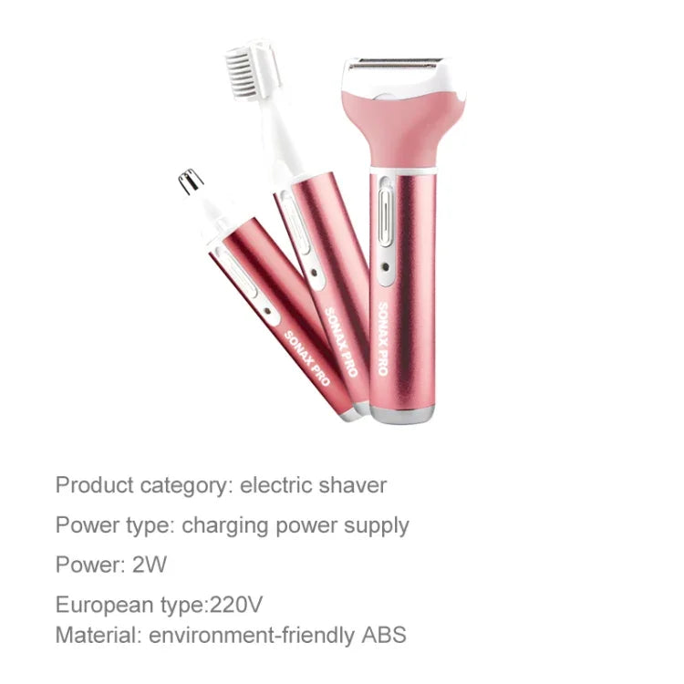 Tondeuse rechargeable étanche 3 en 1 220V pour sourcils, vibrisses et épilation du corps, Prise EU
